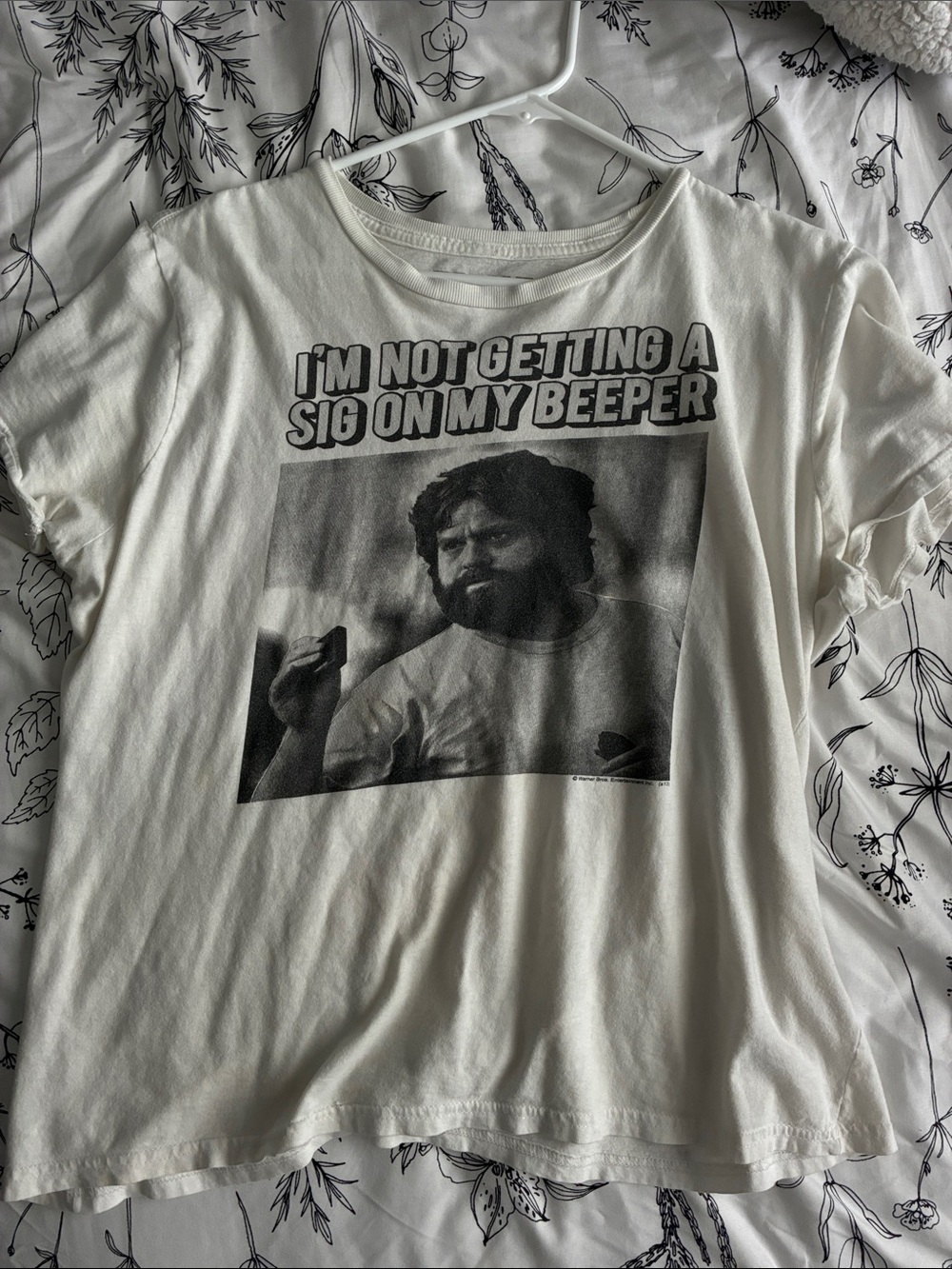 Ripple Junction White Short Sleeve Tee with Vintage The Hangover Graphic
